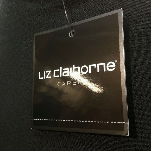 Liz Claiborne NWT Small Black Lace Up Top Blouse - Picture 11 of 11